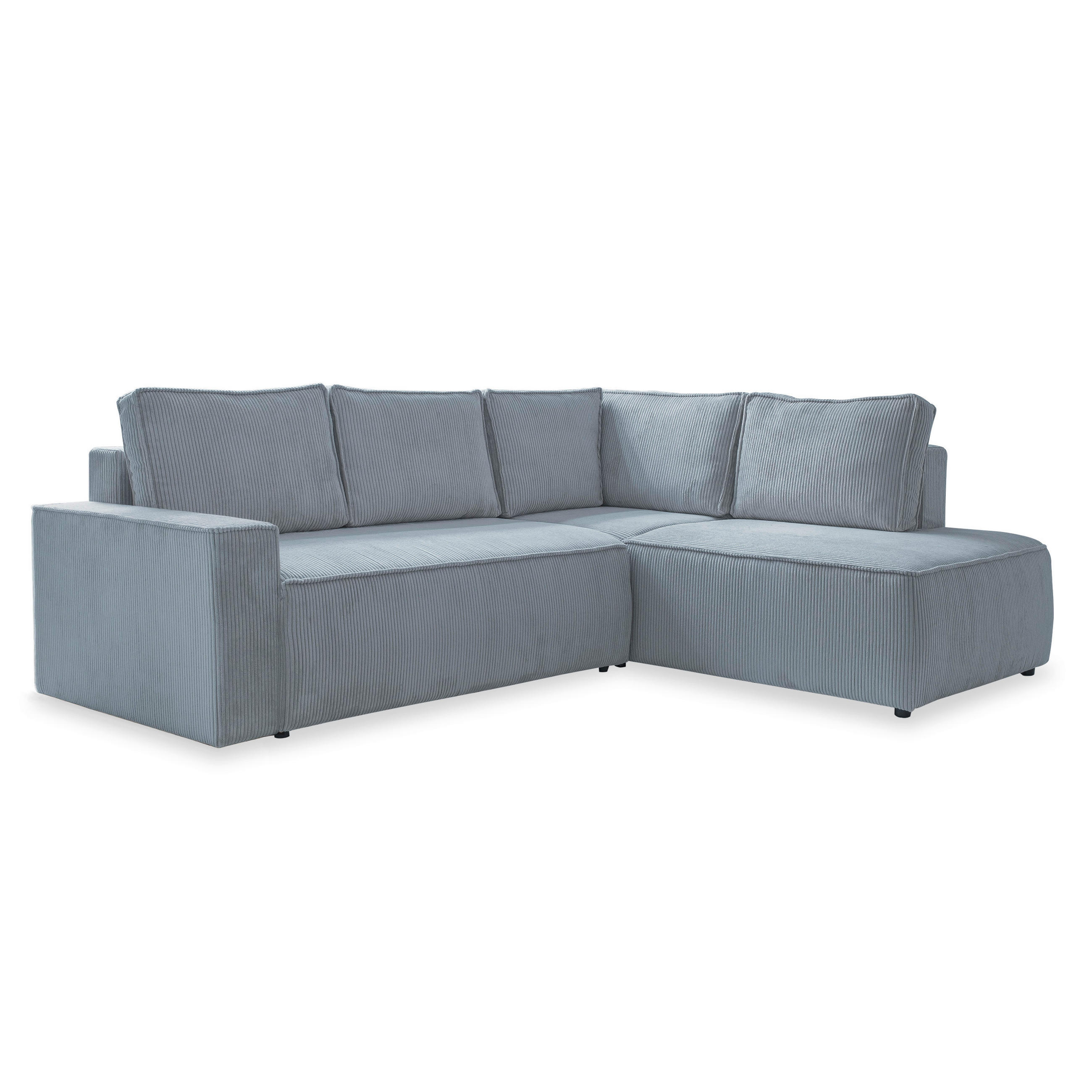 ROHOVÁ SEDAČKA, textil, světle šedá - černá/světle šedá, Design, textil/plast (247/194cm) - MID.YOU