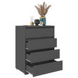 KOMMODE  in 80/103/48 cm  - Anthrazit, Design, Holzwerkstoff/Kunststoff (80/103/48cm) - Carryhome