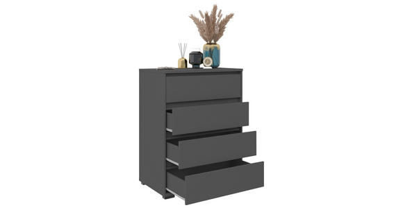 KOMMODE in 80/103/48 cm - Anthrazit, Design, Holzwerkstoff/Kunststoff (80/103/48cm) - Carryhome