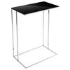 BEISTELLTISCH in Metall, Glas 50/30/68 cm  - Chromfarben/Schwarz, Design, Glas/Metall (50/30/68cm) - Novel