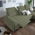 ECKSOFA in Flachgewebe Grün  - Schwarz/Grün, LIFESTYLE, Textil/Metall (310/180cm) - Valnatura