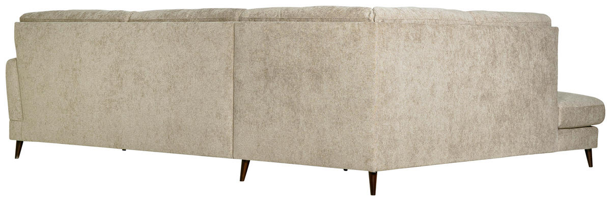 SOFFA i flatväv beige  - beige/mörkbrun, Klassisk, metall/trä (302/98/235/101cm) - Johann Jakob
