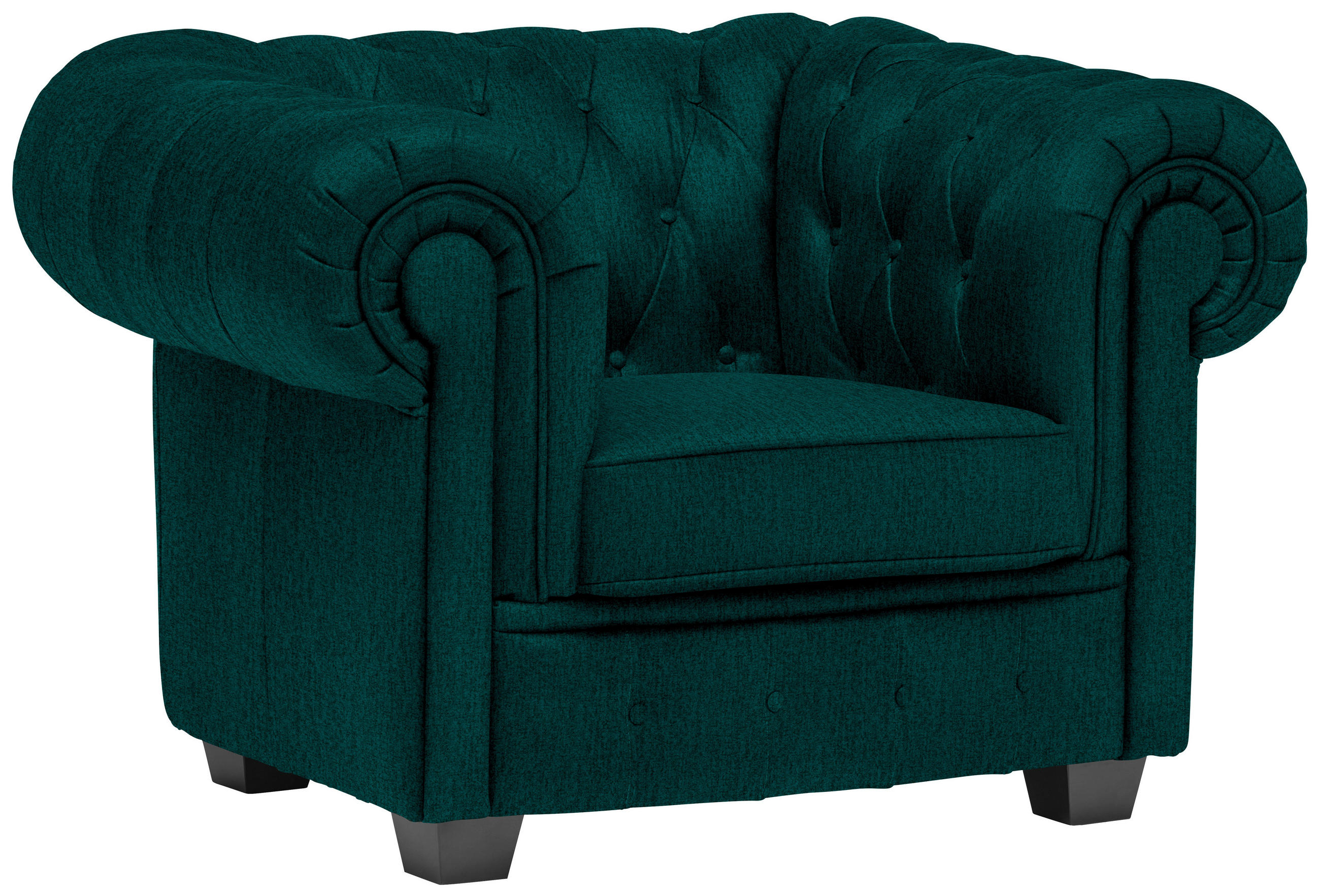 CHESTERFIELD-SESSEL - Waldgrün/Wengefarben, LIFESTYLE, Holz/Textil (115/76,5/96cm) - Landscape