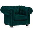 CHESTERFIELD-SESSEL - Waldgrün/Wengefarben, LIFESTYLE, Holz/Textil (115/76,5/96cm) - Landscape