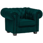 CHESTERFIELD-SESSEL - Waldgrün/Wengefarben, LIFESTYLE, Holz/Textil (115/76,5/96cm) - Landscape