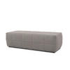 HOCKER Mikrofaser Silberfarben  - Silberfarben/Schwarz, Design, Kunststoff/Textil (150/60/40cm) - MID.YOU