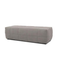 HOCKER Mikrofaser Silberfarben  - Silberfarben/Schwarz, Design, Kunststoff/Textil (150/60/40cm) - MID.YOU