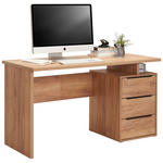 SCHREIBTISCH 138/60/76 cm  in Eiche Artisan  - Eichefarben/Schwarz, KONVENTIONELL, Holzwerkstoff/Metall (138/60/76cm) - Venda