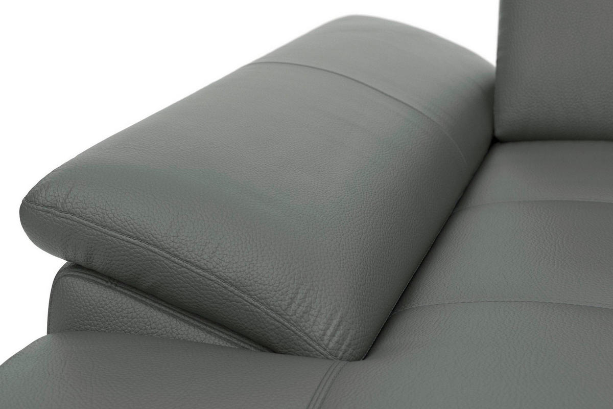 WOHNLANDSCHAFT COSTELLO E Anthrazit Echtleder  - Anthrazit/Schwarz, Basics, Leder/Textil (176/363/223cm) - Sit & More