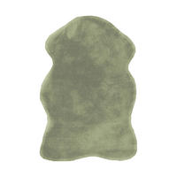 HOCHFLORTEPPICH 60/90 cm Rabbit Sheepskin 225 Mint Mintgrün  - Mintgrün, KONVENTIONELL, Textil (60/90cm)