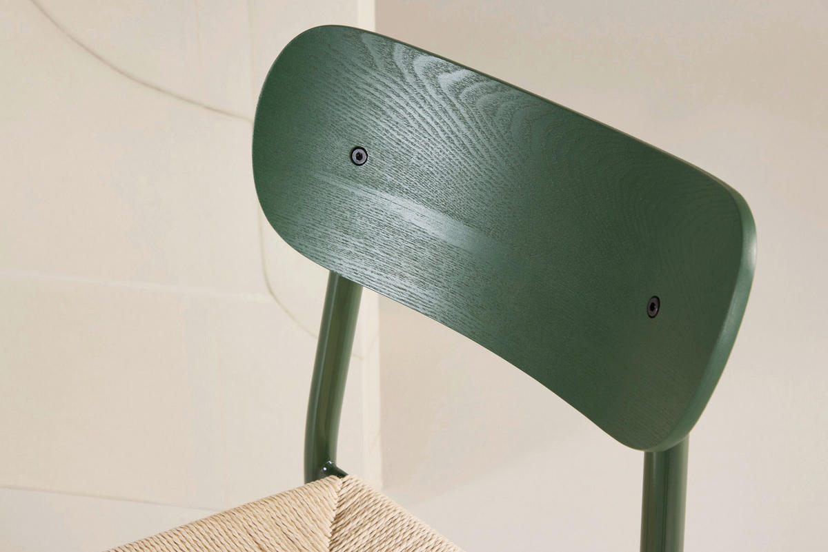 STUHL     - Beige/Grün, MODERN, Holz/Textil (45/80/50cm) - Livetastic