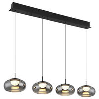 LED-HÄNGELEUCHTE 110/20/150 cm    - Schwarz, Design, Glas/Metall (110/20/150cm) - Globo