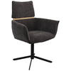 CHEFSESSEL Webstoff Dunkelgrau  - Dunkelgrau/Schwarz, MODERN, Holz/Textil (62/86/56cm) - MID.YOU