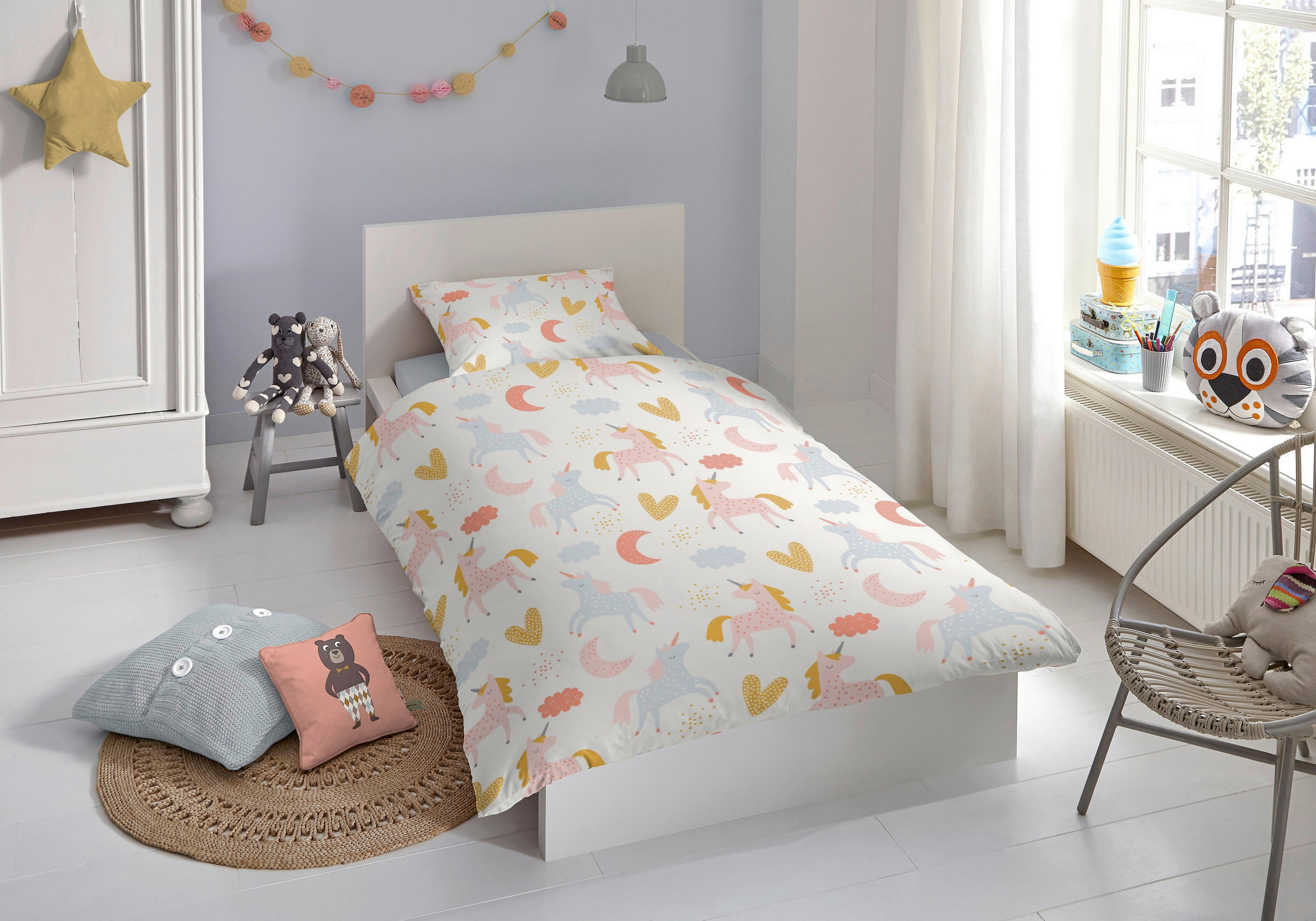 BABYBETTWÄSCHE 100/135 cm  - Rosa, Trend, Textil (100/135cm) - MID.YOU