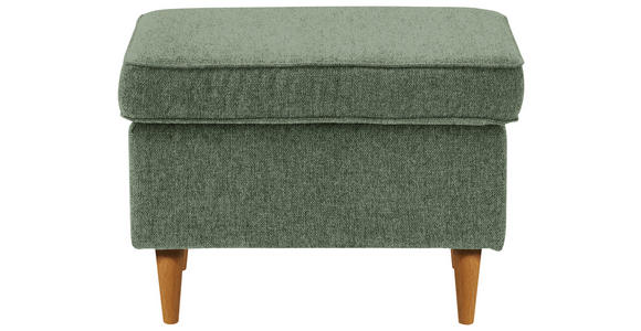 HOCKER in Textil Olivgrün, Eiche Wotan  - Eiche Wotan/Olivgrün, Basics, Holz/Textil (63/43/42cm) - Carryhome