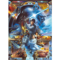 FOTOTAPETE Star Wars  - Blau/Gelb, Design, Papier (184/254cm) - Disney