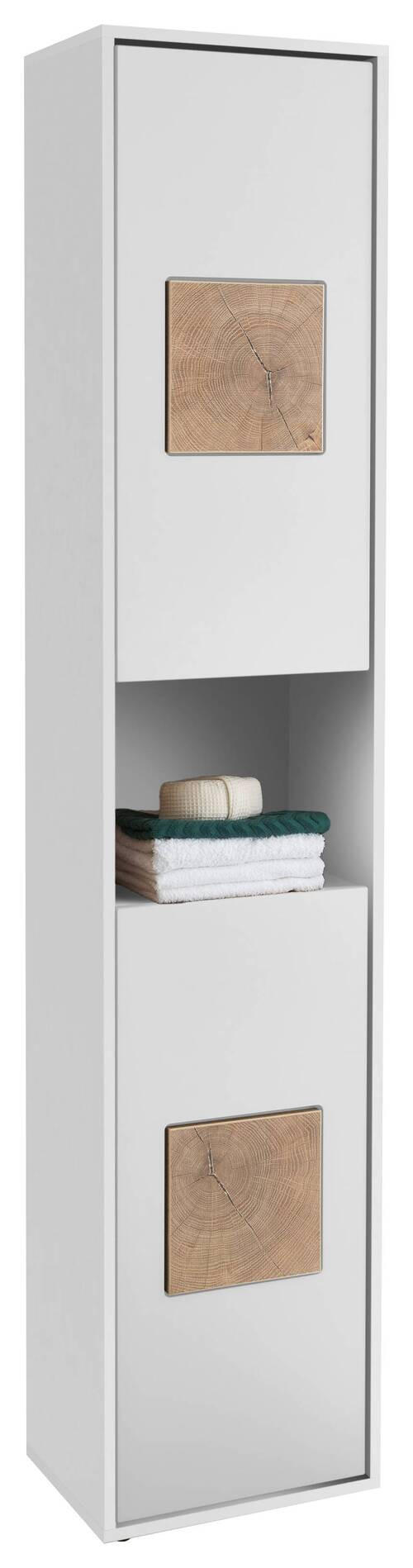 HOCHSCHRANK 40/190/30 cm  - Eichefarben/Schwarz, MODERN, Holzwerkstoff/Kunststoff (40/190/30cm) - MID.YOU