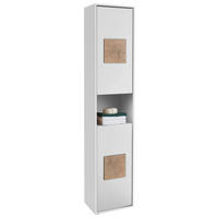 HOCHSCHRANK 40/190/30 cm  - Eichefarben/Schwarz, MODERN, Holzwerkstoff/Kunststoff (40/190/30cm) - MID.YOU