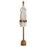 SONNENSCHIRM 48 cm Weiß - Weiß/Braun, Holz/Textil (11/92cm)
