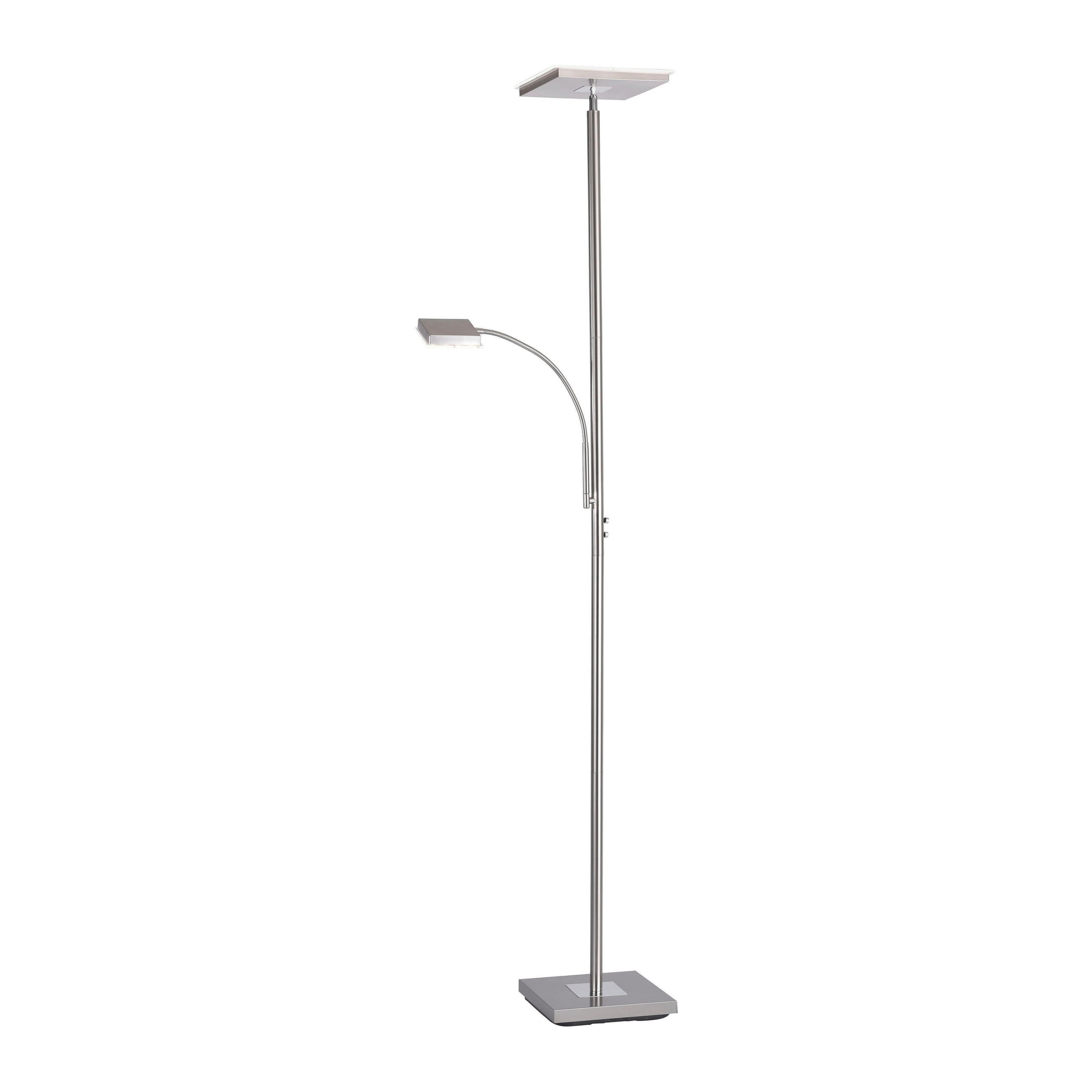 LAMPADAR CU LED - argintiu, Basics, plastic/metal (56/57,5/190cm)