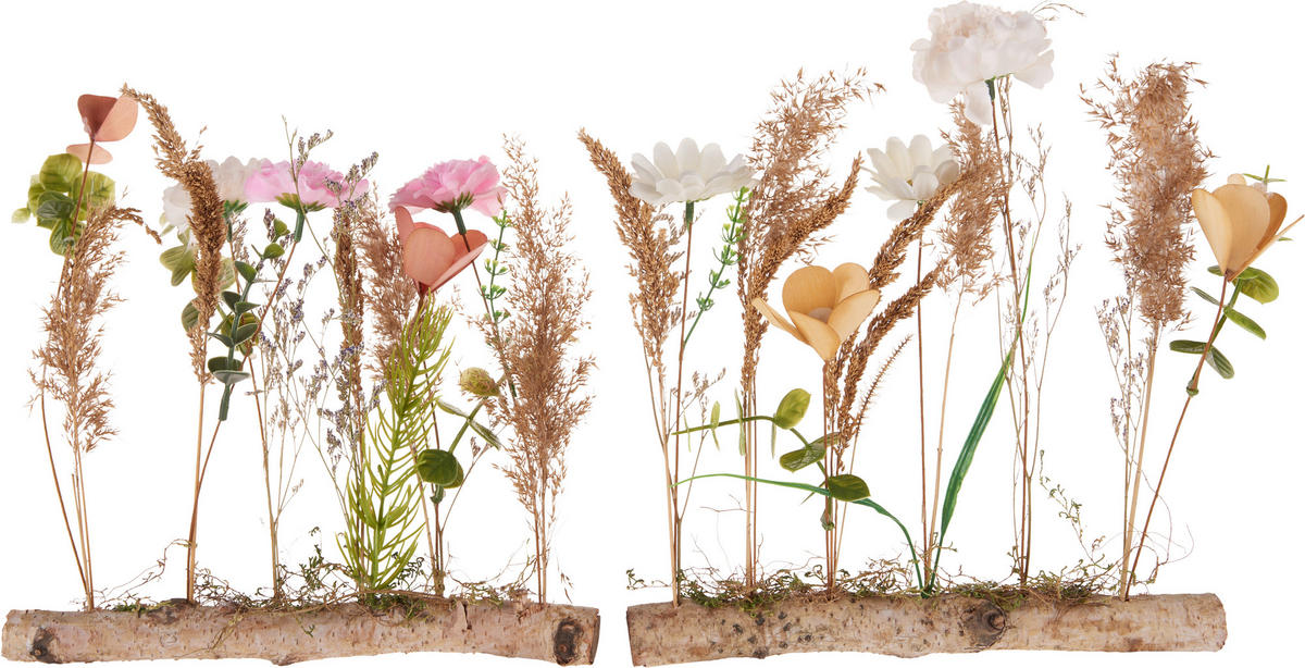 UKRASNI CVET - zelena/ružičasta, Osnovno, drvo (25,5/4/30cm)