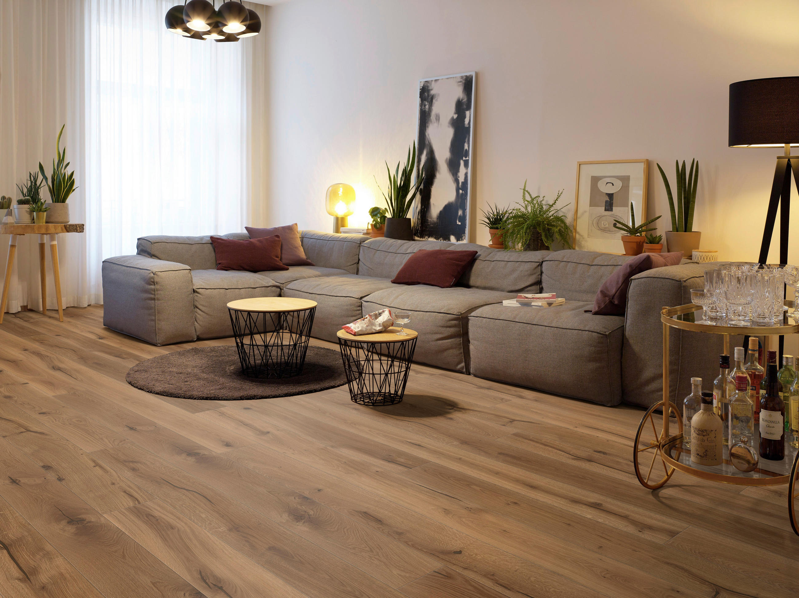 LANDHAUSDIELE Rustico Eiche Caramel 100015401  per  m² - Design, Holz (220,5/17,6/1,3cm) - Tilo