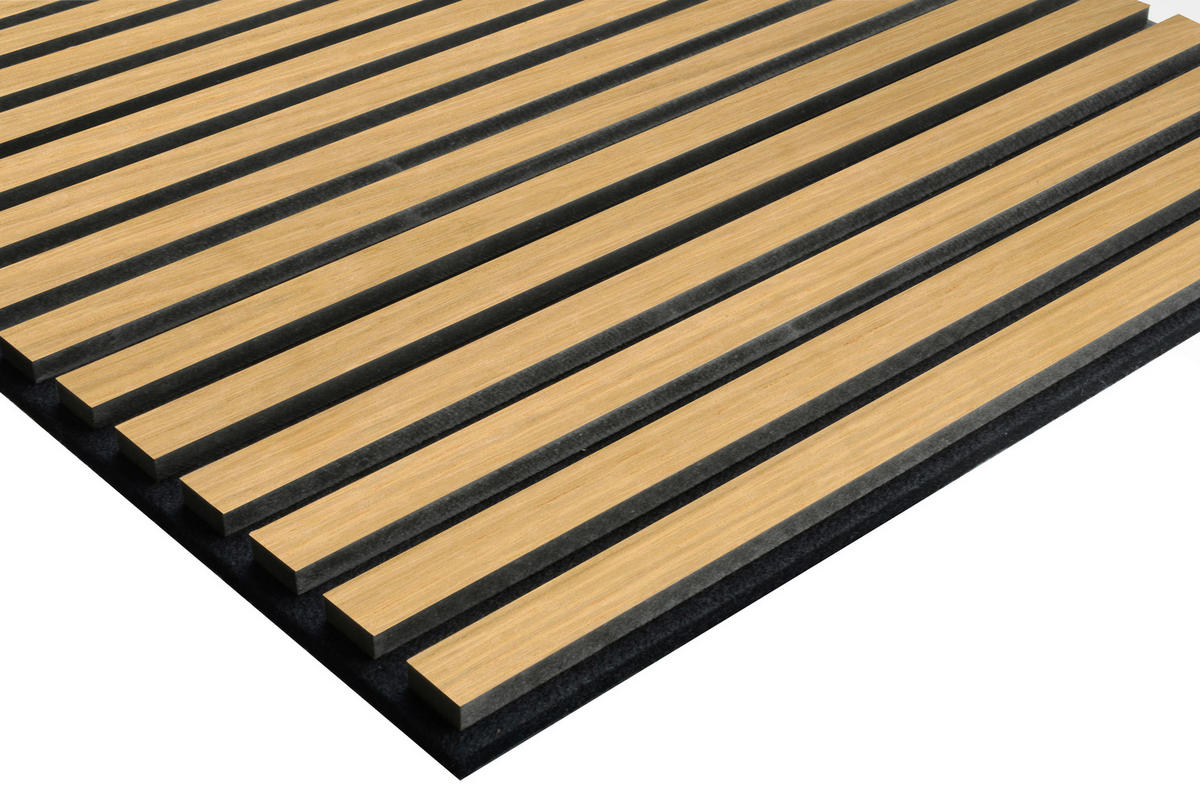 AKUSTIKPANEEL Eiche furniert 57.25/1.9/56 cm  - Eichefarben, KONVENTIONELL, Holz/Textil (57.25/1.9/56cm)
