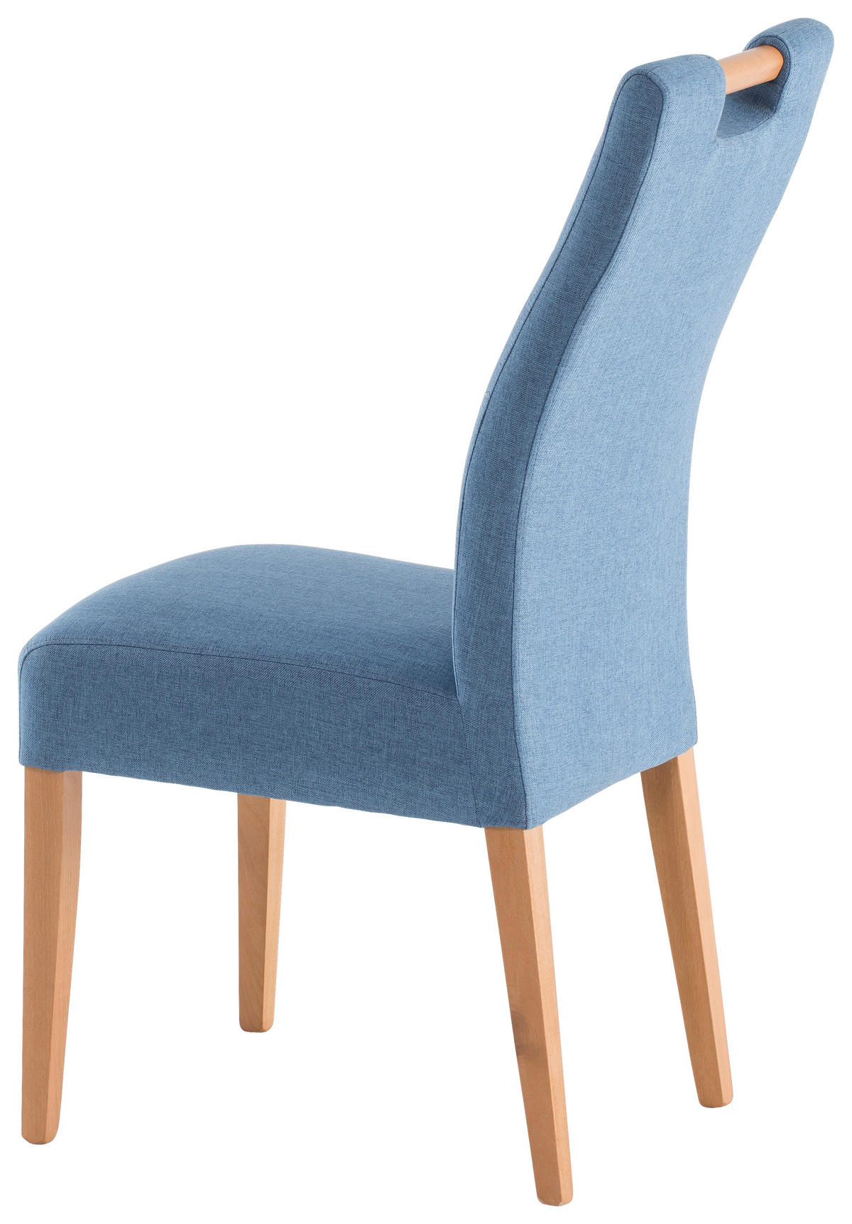 STUHL in Holz, Textil Blau, Buchefarben  - Blau/Buchefarben, KONVENTIONELL, Holz/Textil (47/100/64cm) - Cantus