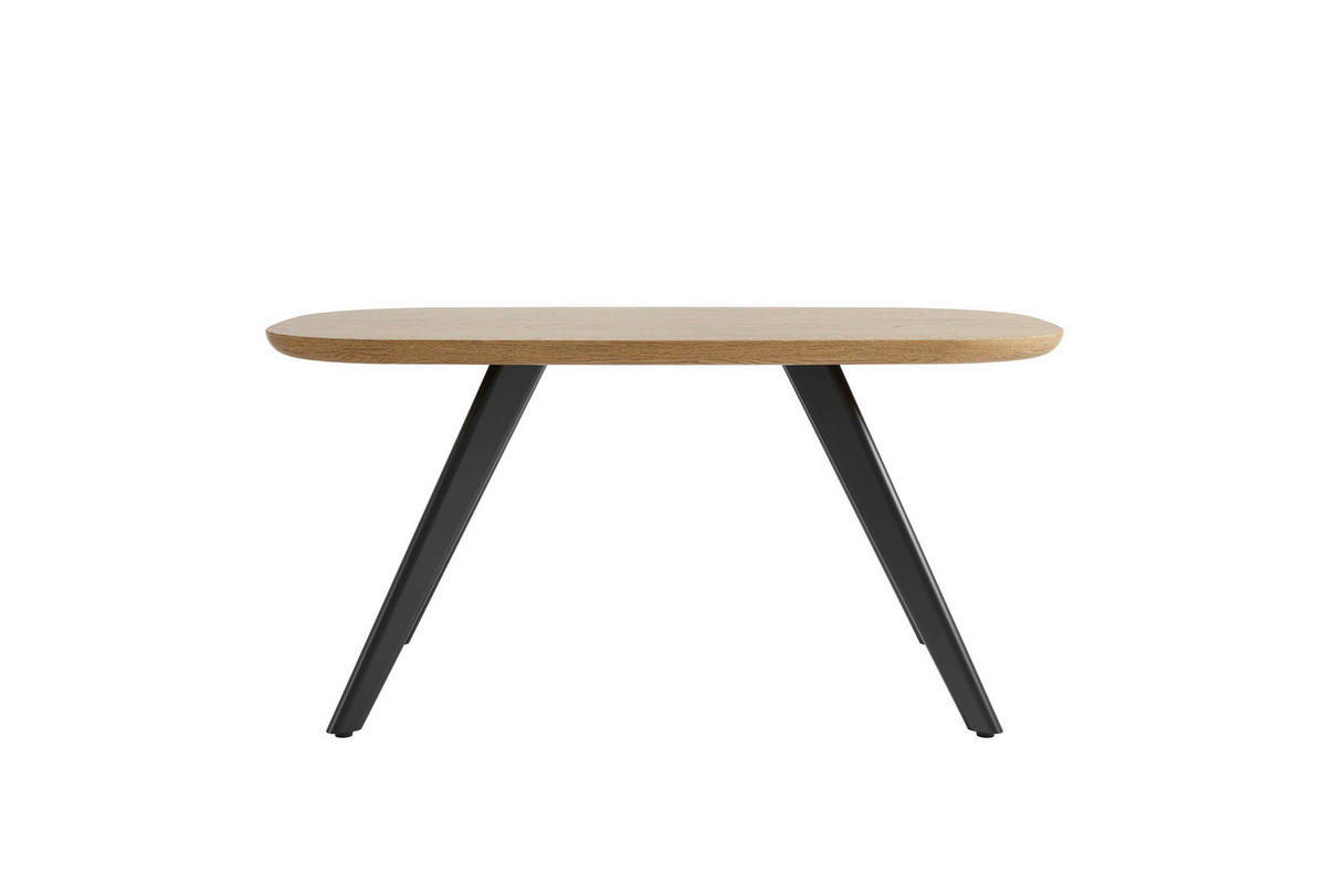 ESSTISCH 160/90/76 cm Nachbildung  Metall, Holzwerkstoff bootsförmig Eichefarben  - Eichefarben, MODERN, Holzwerkstoff/Metall (160/90/76cm) - Schöner Wohnen