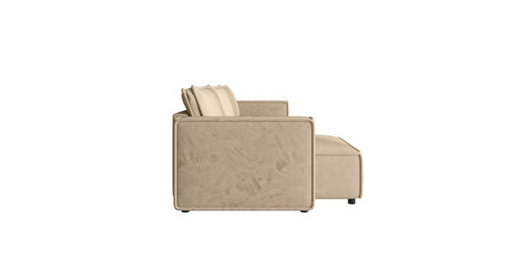ECKSOFA Beige Webstoff Zierkissen, Rückenkissen, Rücken echt  - Beige/Schwarz, MODERN, Kunststoff/Textil (153/350cm) - Xora