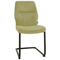 SZÁNKÓTALPAS SZÉK fém, textil zöld  - fekete/zöld, Design, textil/fém (45/91/62cm) - Xora