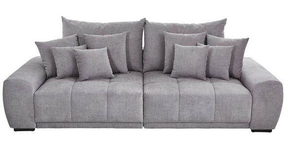 BIGSOFA  in Flachgewebe Grau  - Schwarz/Grau, KONVENTIONELL, Holz/Textil (280/67/120cm) - Carryhome
