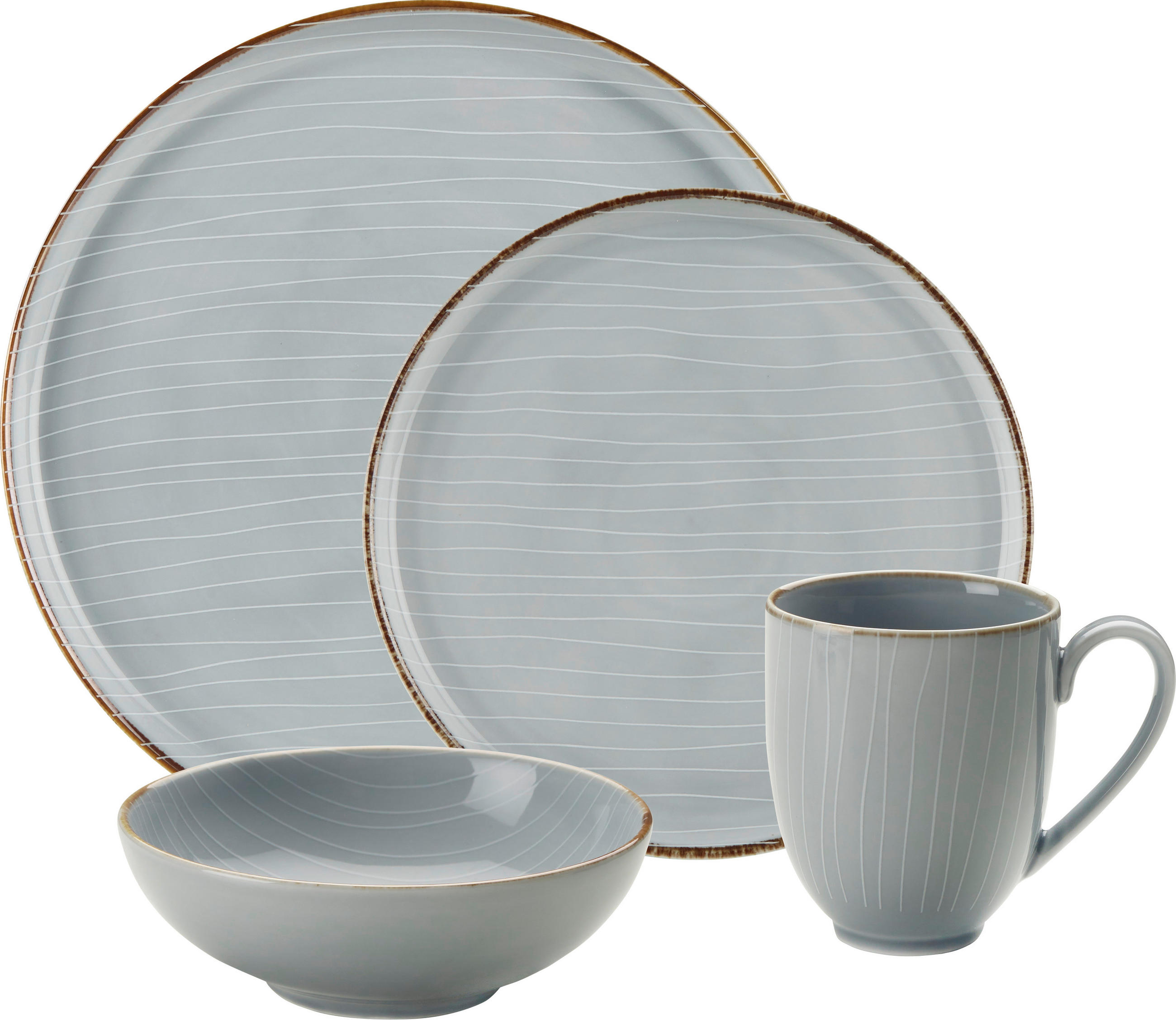 KOMBINIRANI SERVIS Bergen porcelan - siva, Design, keramika - Landscape