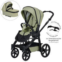 KINDERWAGENSET ROCK IT HB Outdoor  - Schwarz/Hellgrün, Basics, Textil/Metall (102/58/120cm) - Hartan