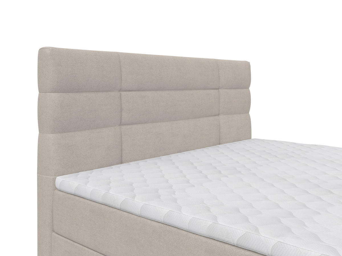 BOXBETT 140/200 cm  Creme  - Creme/Schwarz, Konventionell, Holz/Kunststoff (140/200cm) - Carryhome