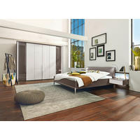 SCHLAFZIMMER Braun, Weiß  - Braun/Weiß, Design, Glas/Holzwerkstoff (180/200cm) - Musterring