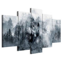 LEINWANDBILD Landschaft & Natur, Tiere, Bäume 100/50/1.2 cm  - Blau/Grau, Basics, Holzwerkstoff/Textil (100/50/1.2cm) - artgeist