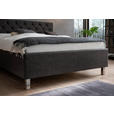 POLSTERBETT 180/200 cm,  in Anthrazit, Matratze, gepolstertes Kopfteil, Lattenrost, Bettkasten, H2 + H3 = mittel + fest  - Anthrazit, Design, Holzwerkstoff/Textil (180/200cm) - Xora