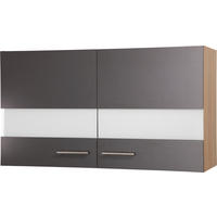 KÜCHENOBERSCHRANK 100/56,1/34,6 cm  in Eichefarben, Grau  - Eichefarben/Silberfarben, Basics, Glas/Holzwerkstoff (100/56,1/34,6cm) - Respekta