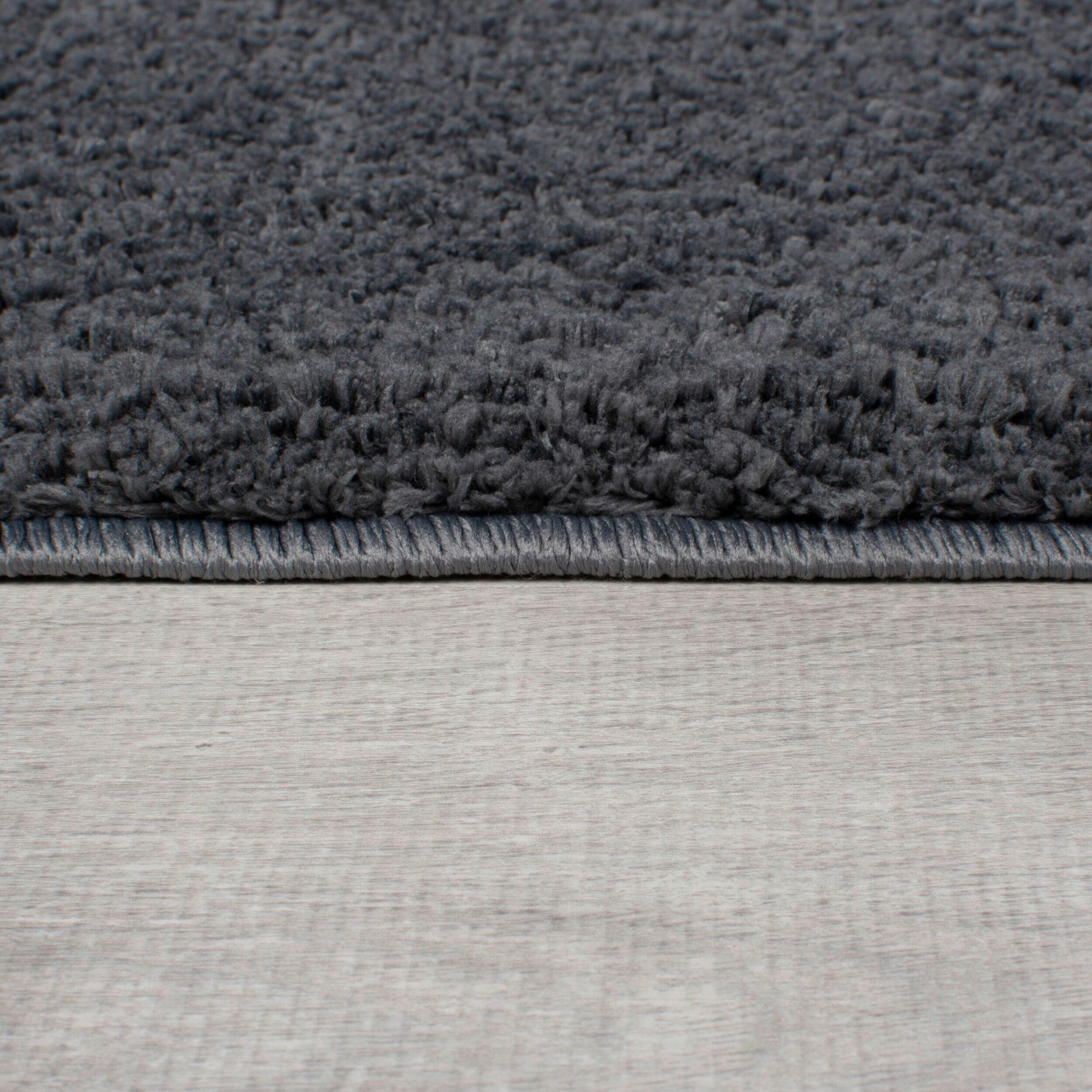 Thumbnail - Xora Shaggy Flair Rugs, Grau, Textil, Uni, rund, Reach, AZO-frei, Global Recycled Standard (Grs), für Fußbodenheizung ge...