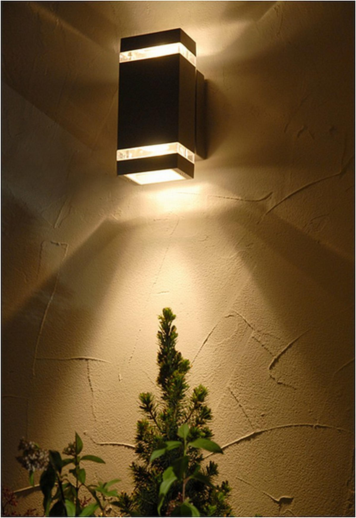 AUßENWANDLEUCHTE   - Klar/Anthrazit, Design, Glas/Metall (23,50/11,00/10,90cm)