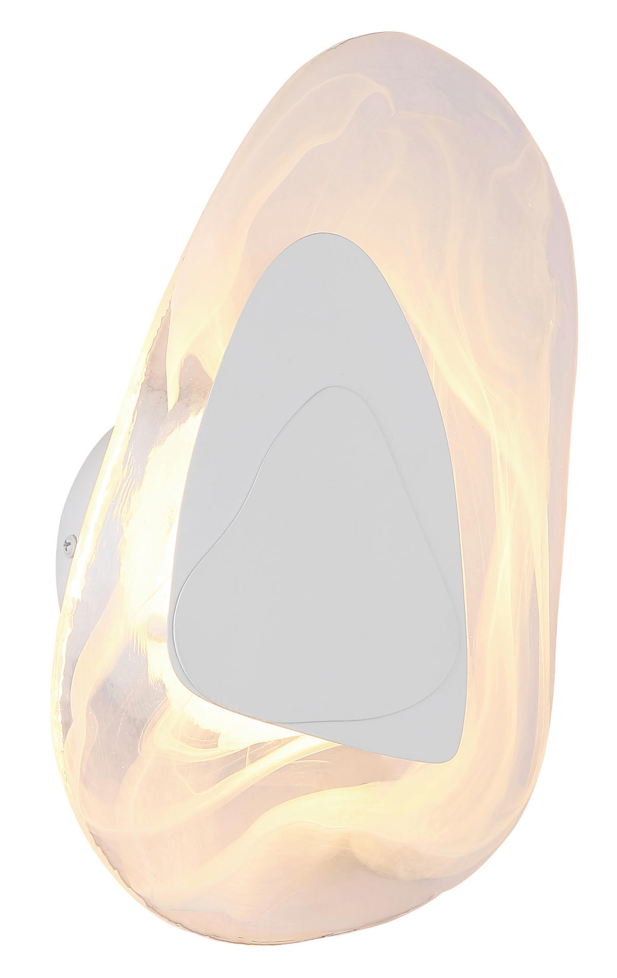 LED-WANDLEUCHTE - Klar/Weiss, Design, Glas/Metall (20,3/31,5cm) - Globo