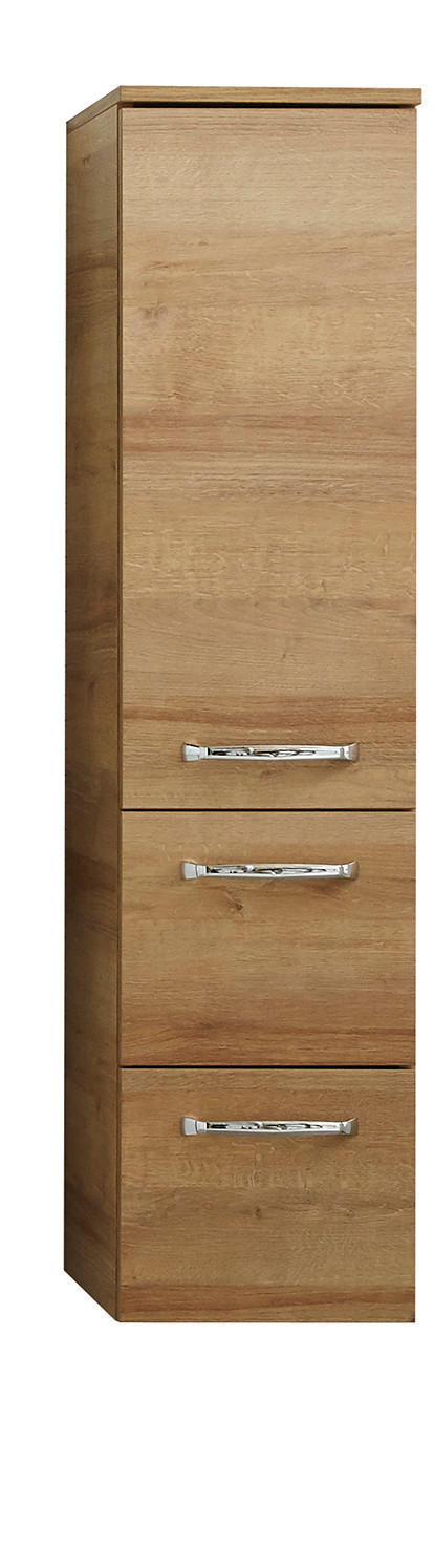 MIDISCHRANK 30/123/33 cm  - Chromfarben/Eichefarben, KONVENTIONELL, Holzwerkstoff (30/123/33cm) - Xora