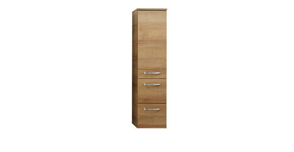 MIDISCHRANK 30/123/33 cm  - Chromfarben/Eichefarben, KONVENTIONELL, Holzwerkstoff (30/123/33cm) - Xora