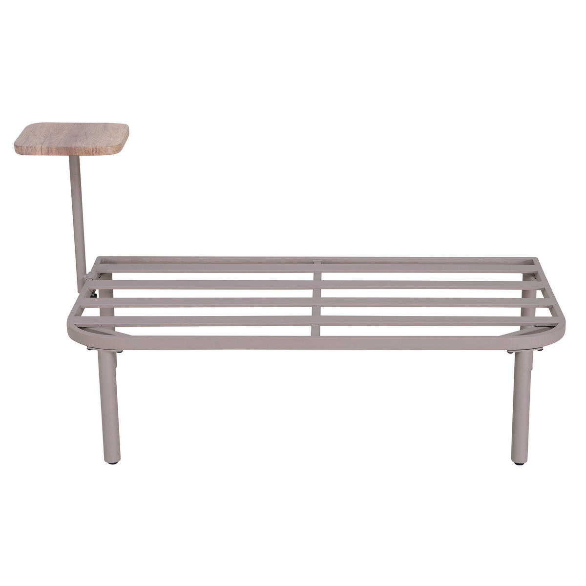 DOPPELLIEGE 142/82/128 cm Rattan  - Naturfarben/Grau, Basics, Holz/Kunststoff (142/82/128cm) - Modante