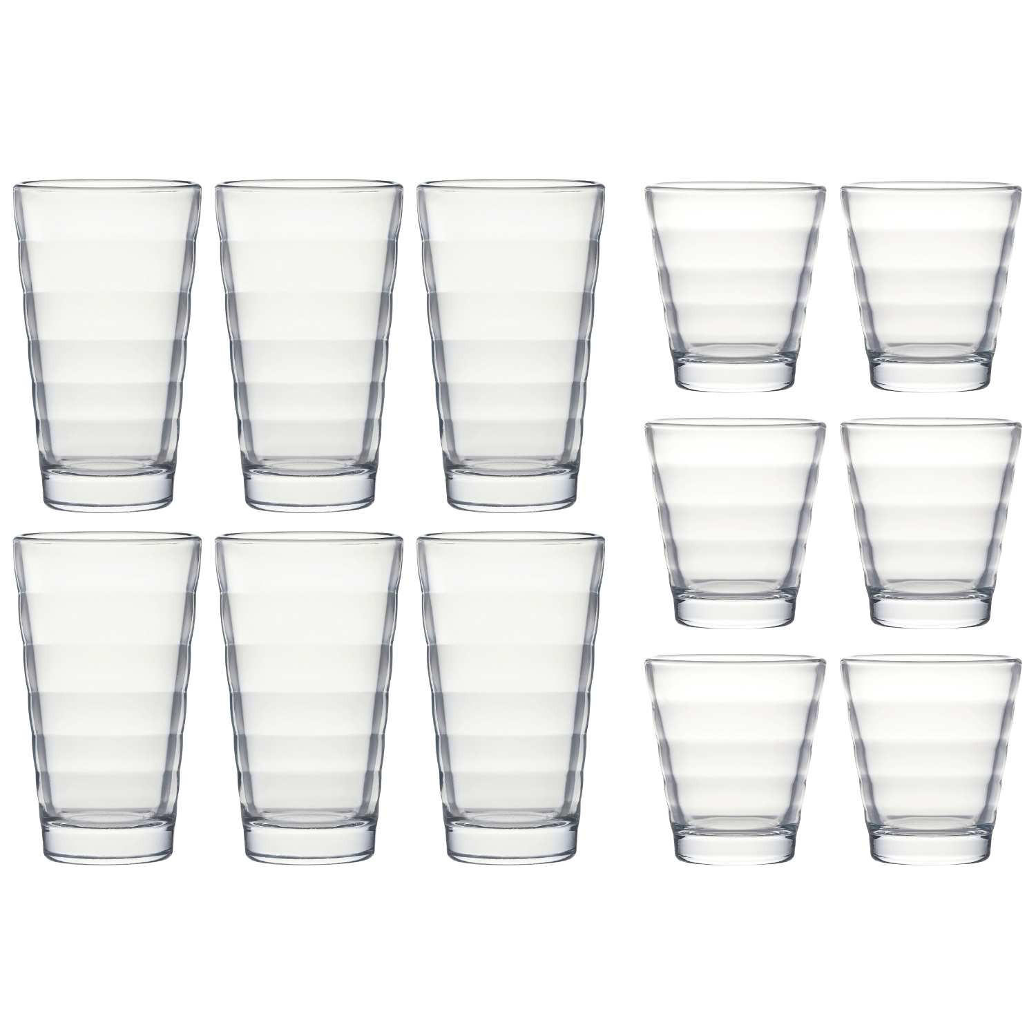 GLÄSERSET Onda 12-teilig  - Transparent, KONVENTIONELL, Glas - Leonardo