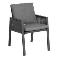 LOUNGE NASLANJAČ tkanina aluminij  - siva/antracit, Moderno, kovina/umetna masa (69/85/56cm) - Amatio