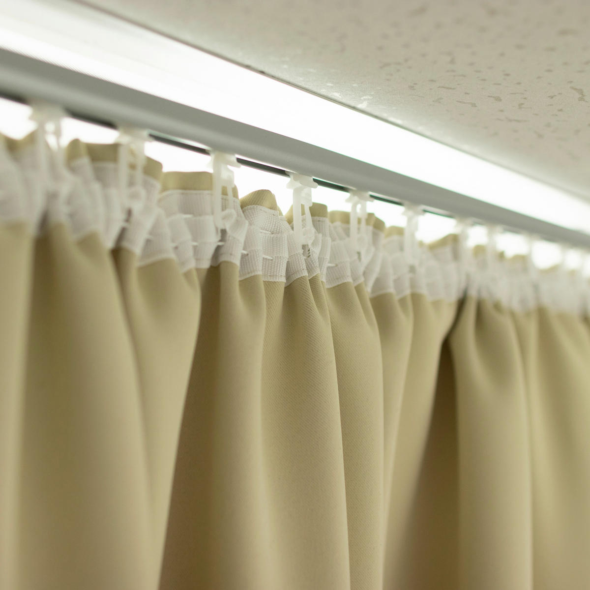 WÄRMESCHUTZVORHANG THERMOVORHANG Verdunkelung 140/245 cm   - Beige, Basics, Textil (140/245cm)
