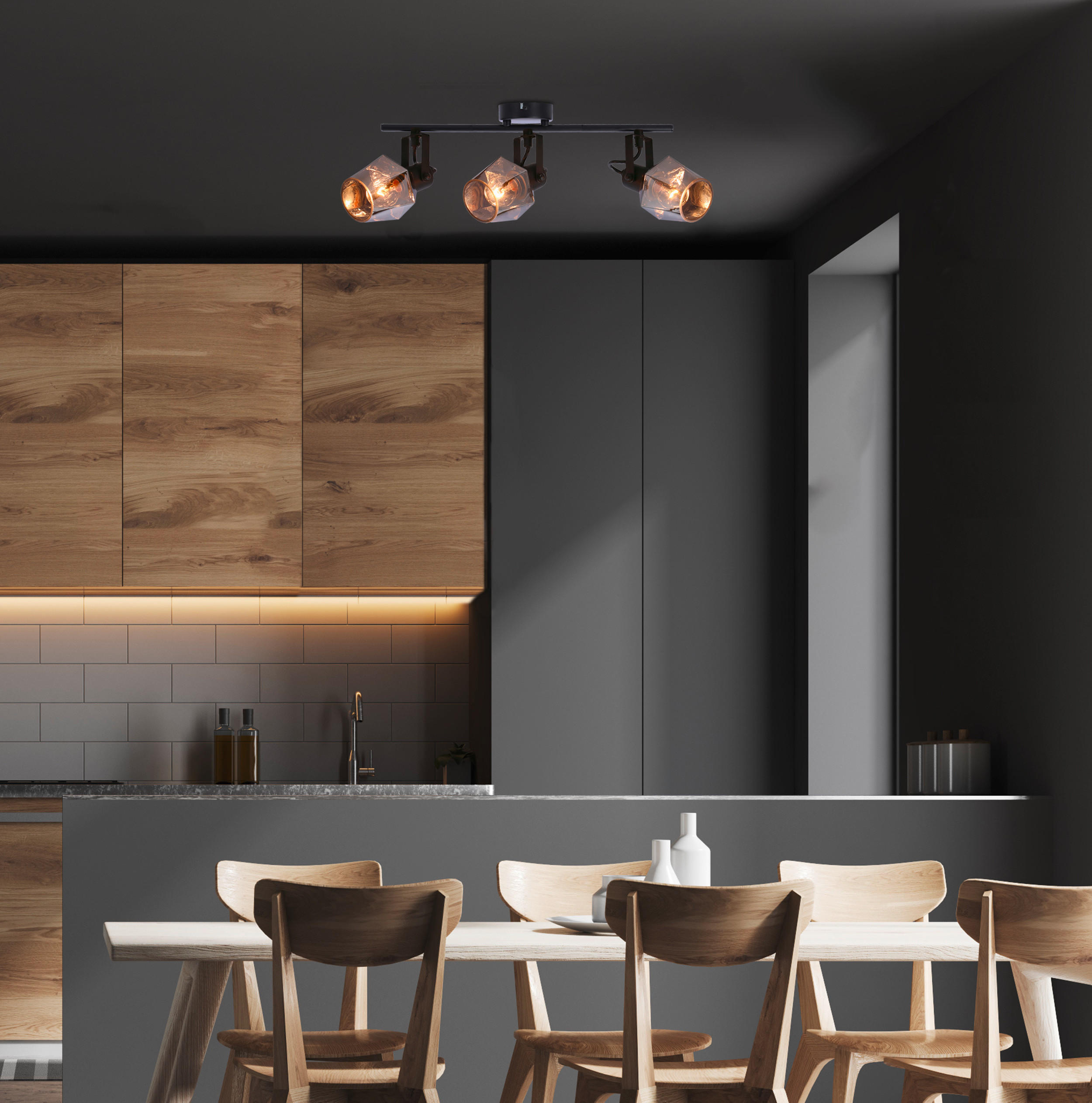 SPOTLIGHT Randi 62/9/22 cm   - svart, Design, metall/glas (62/9/22cm)