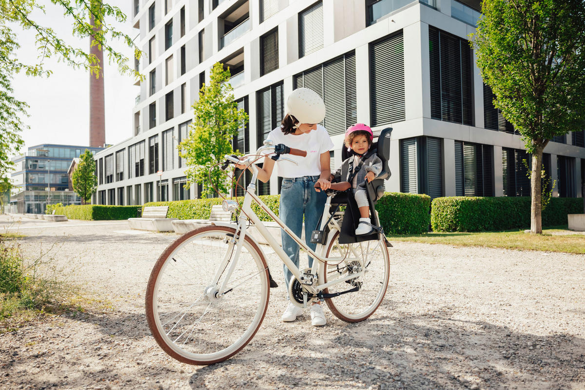 FAHRRADKINDERSITZ - Graublau, Basics, Kunststoff/Textil (44/72/43cm) - Britax Römer